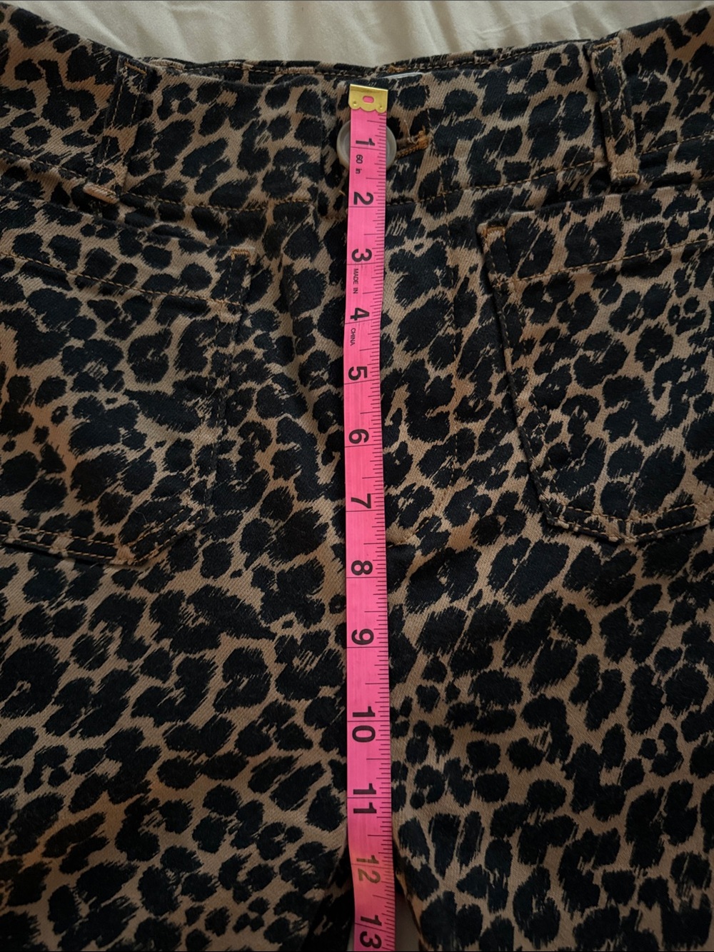 Maeve The Colette Leopard Print Wide-Leg Women’s Jeans - Tan/Black - Picture 6 of 7